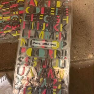 Alphabet stickers
